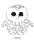 Pinky Owl Beanie Boo Coloring Book Page