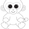 Bananas Monkey Beanie Boo Coloring Book Page
