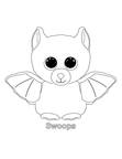 Swoops Bat Beanie Boo Coloring Book Page