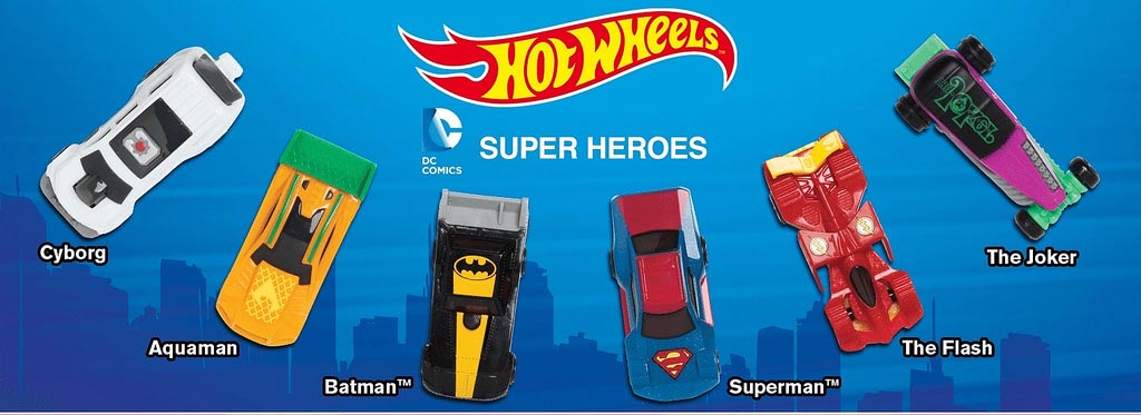 Hot Wheels 2016 McDonalds Happy Meal Toy Superman Cars New Sealed 