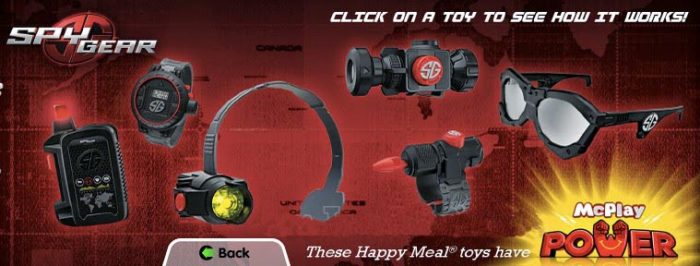 spy gear mcdonalds