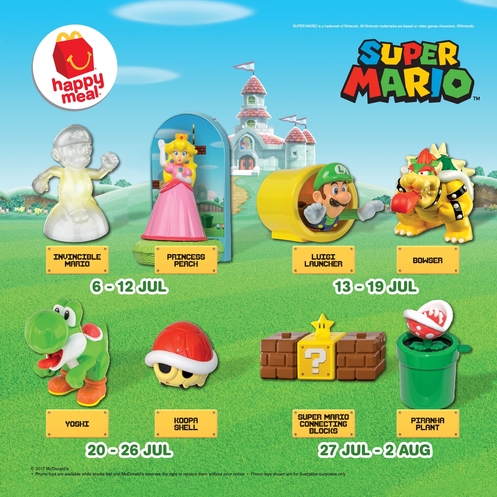 McDonald’s Happy Meal Toys Super Mario Super Mario Connecting Blocks