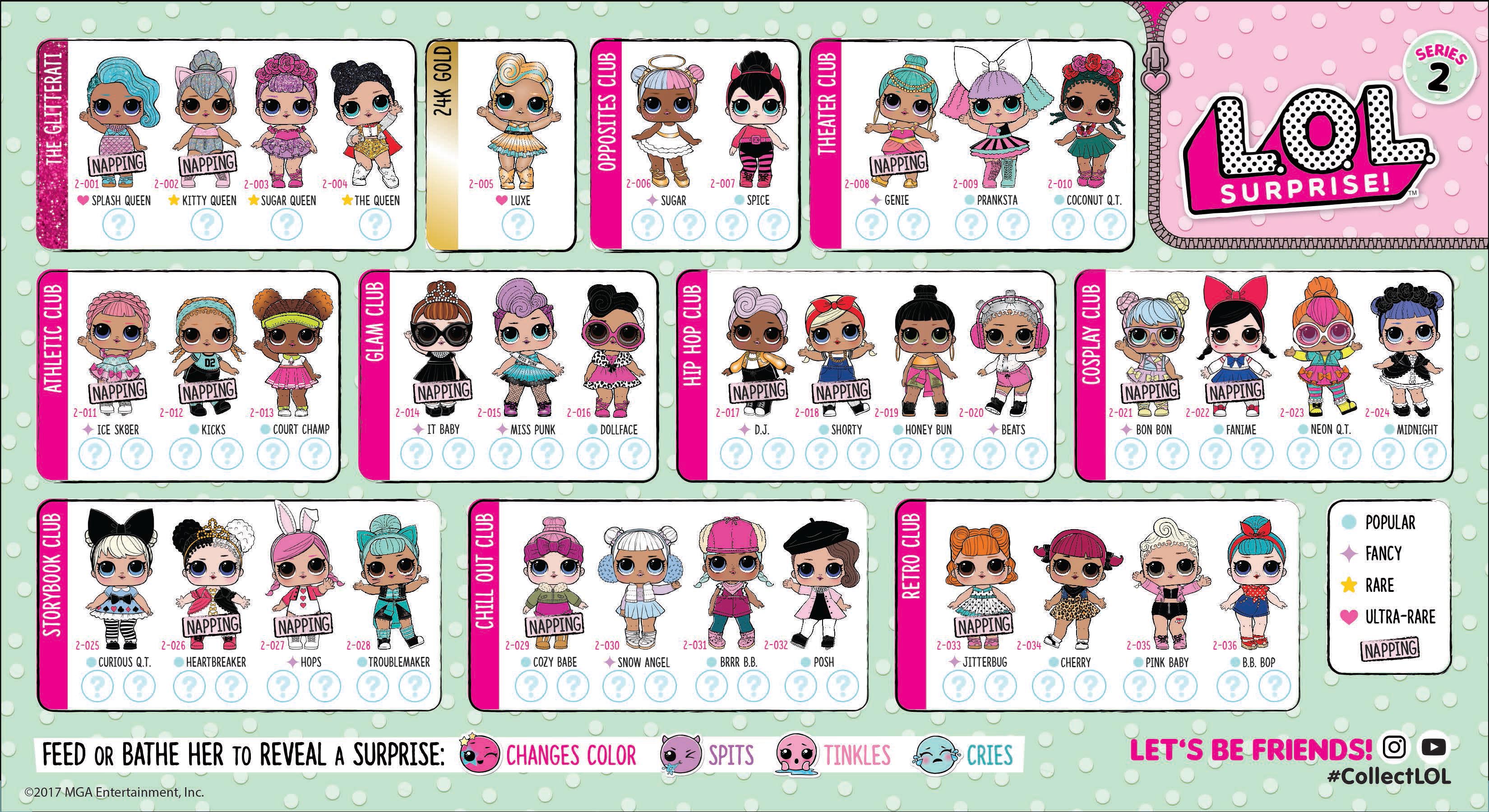 Click Here For Full Size Lol Surprise Doll Series 2 Checklist List