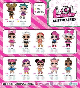 LOL Surprise Glitter Series Doll Checklist List