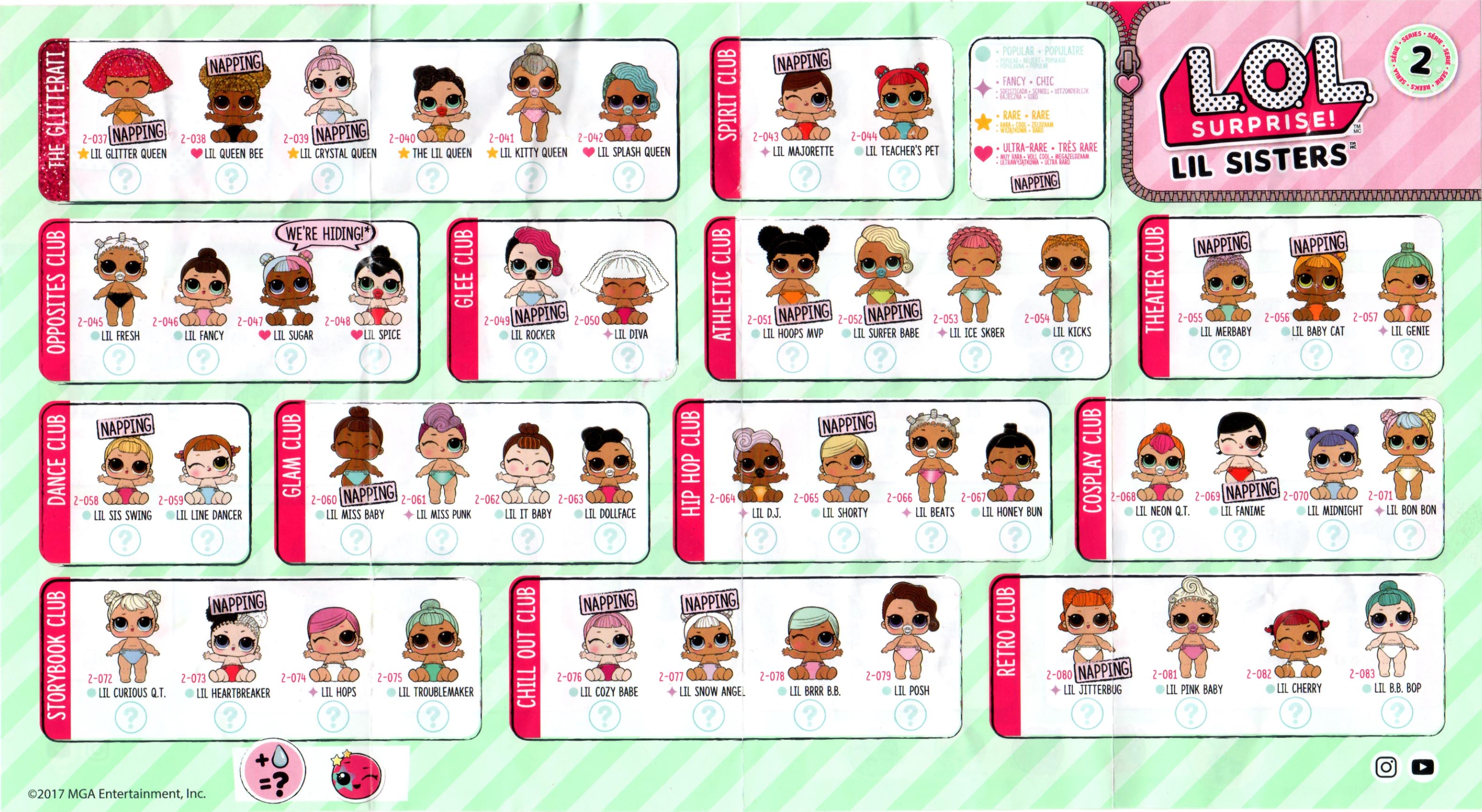 Lol Surprise Lil Sisters Doll Series 2 Checklist List Collector