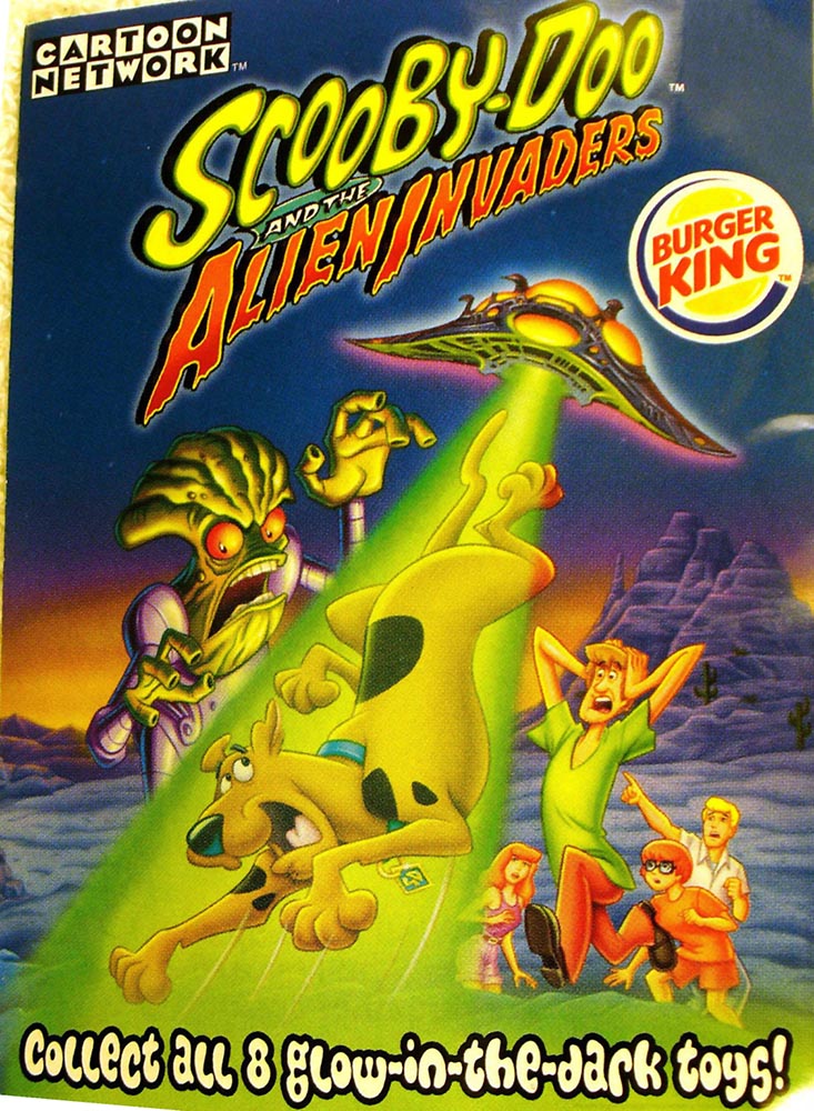 2000 Burger King Scooby-Doo & Alien Invaders glow-in-dark 4 diff Toys 3,5,6,8 