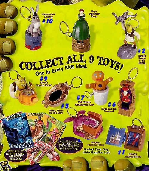 Details about   Burger King 2001 DreamWorks SHREK Duloc Kid's Meal Toy #1 Key Ring NEW 