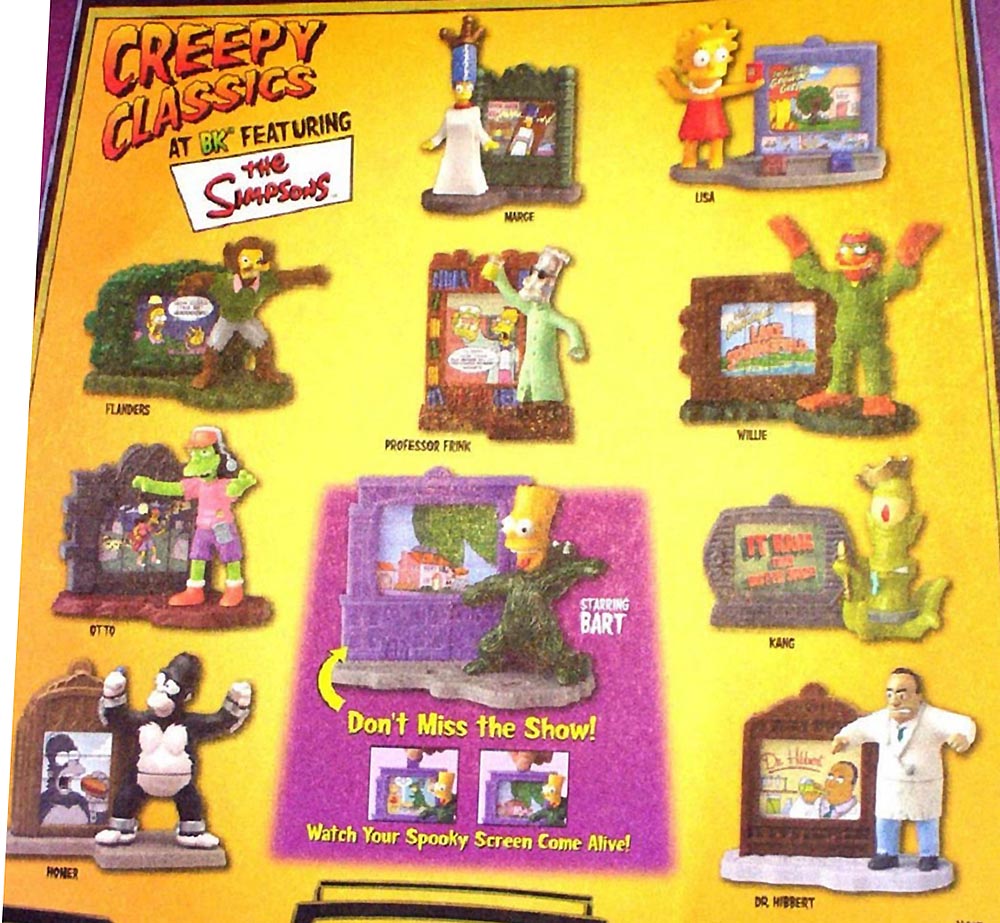 2001 Simpsons Spooky Light Ups #3 Apu Figure Burger King Toy Unopened 