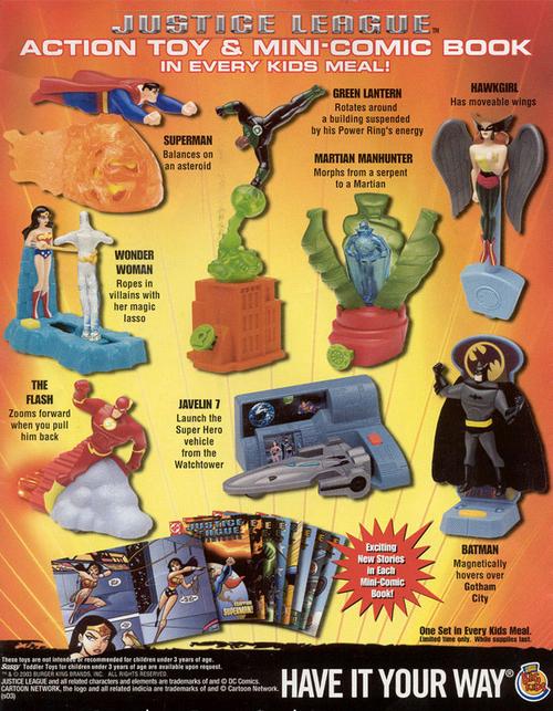 2003 DC Justice League Burger King Kids Meal Toy Green Lantern #7 