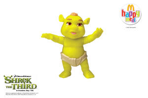 Boy Baby Ogre #8 2007 Shrek The Third McDonalds Happy Meal Toy 