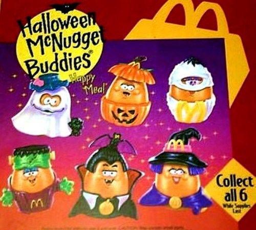 Vintage McDonalds McNugget Buddies Set Chicken Nuggets Halloween Lot Of 3 1995 