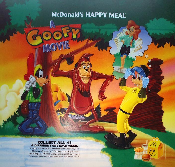 1996 A Goofy Movie Pezzi singoli McDonald's MC DONALD'S HAPPY MEAL 