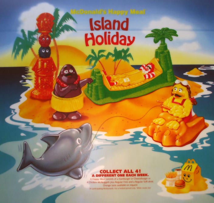 Various McDonalds Happy Meal Toy 1996 McDonaldland Island Holiday Figures