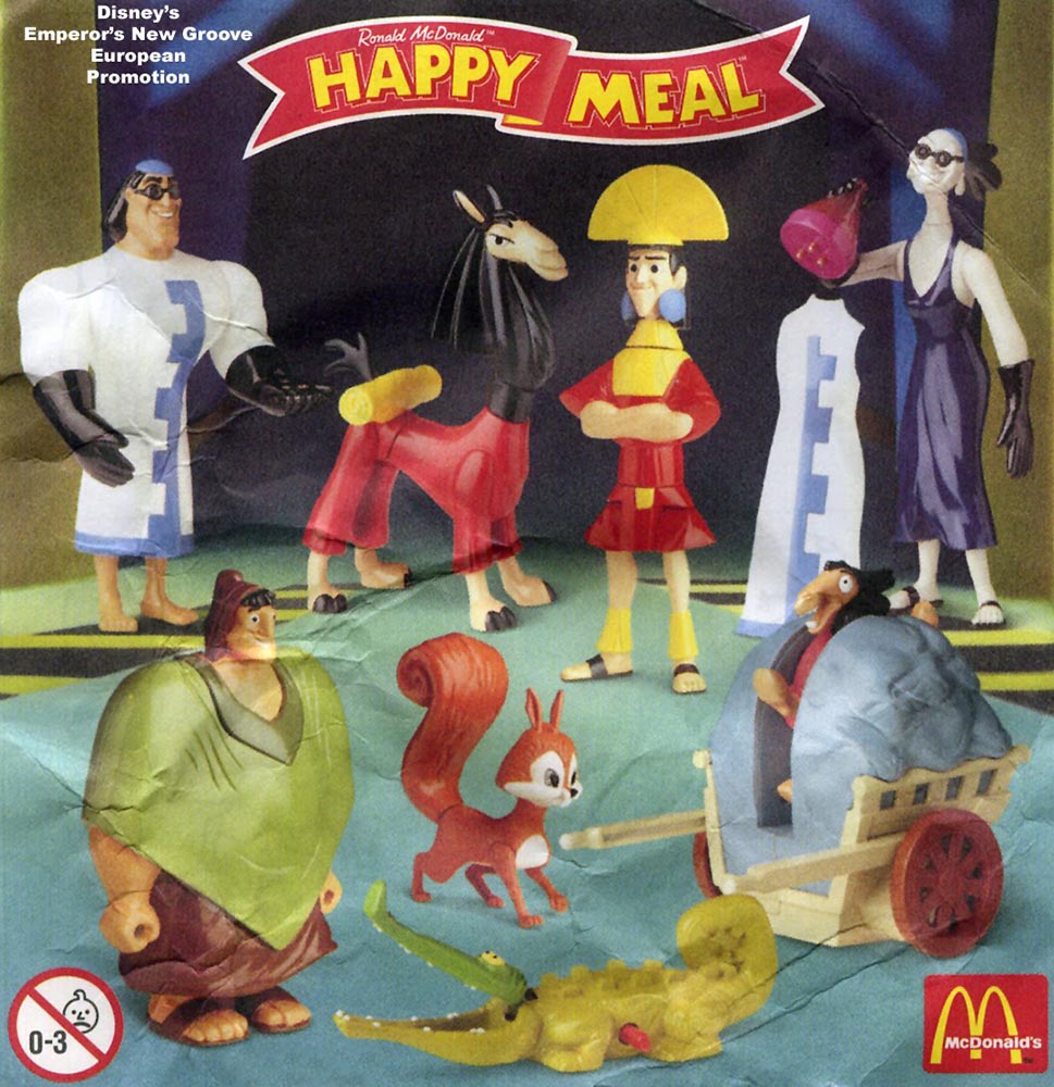 set of 6 *MIP* 2001 McDonalds Emporer's New Groove