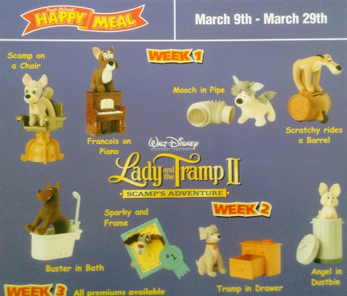 mcdonalds lady and the tramp toys