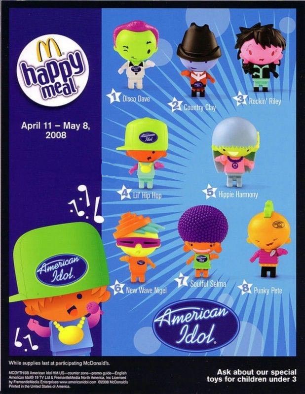 Details about   McDonald's 2008 American Idol Music Toys-Pick Your Favorite Character! 