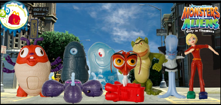 McDonald's Happy Meal Toys March 2009 – Monsters vs Aliens – Kids Time