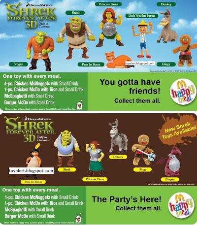 shrek burger king toys 2001