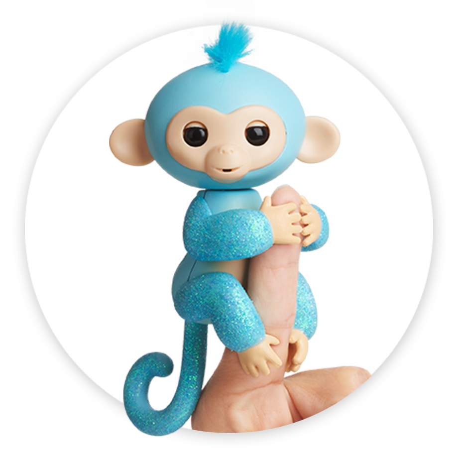 Blue Glitter Monkey New! Amelia Fingerlings 