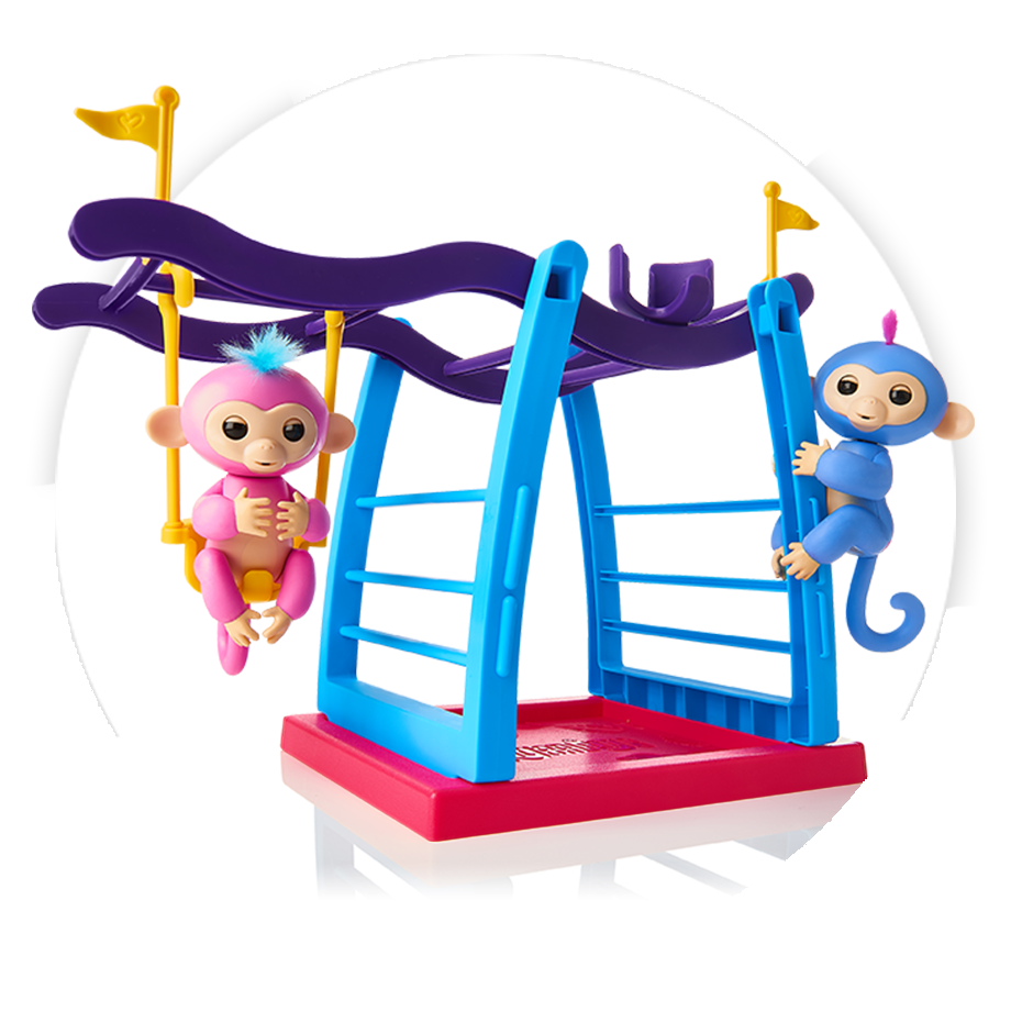 NEW Fingerlings Monkey Bar Playground Playset Interactive Baby Liv Sloth Monkey 