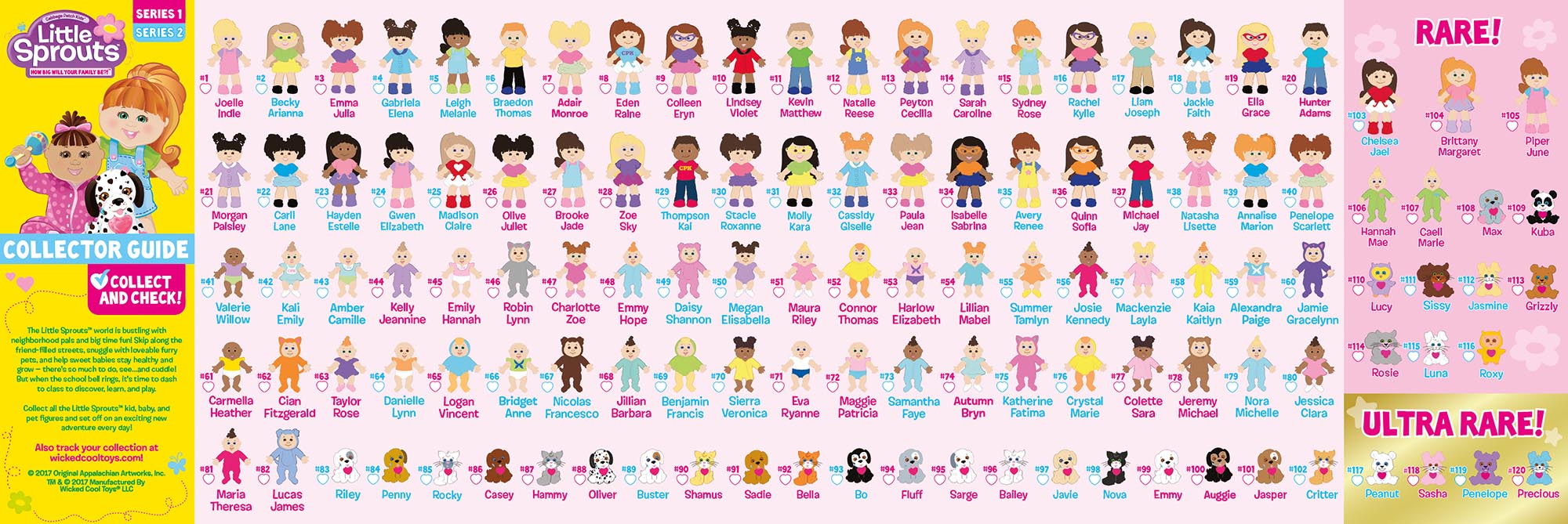list of cabbage patch dolls