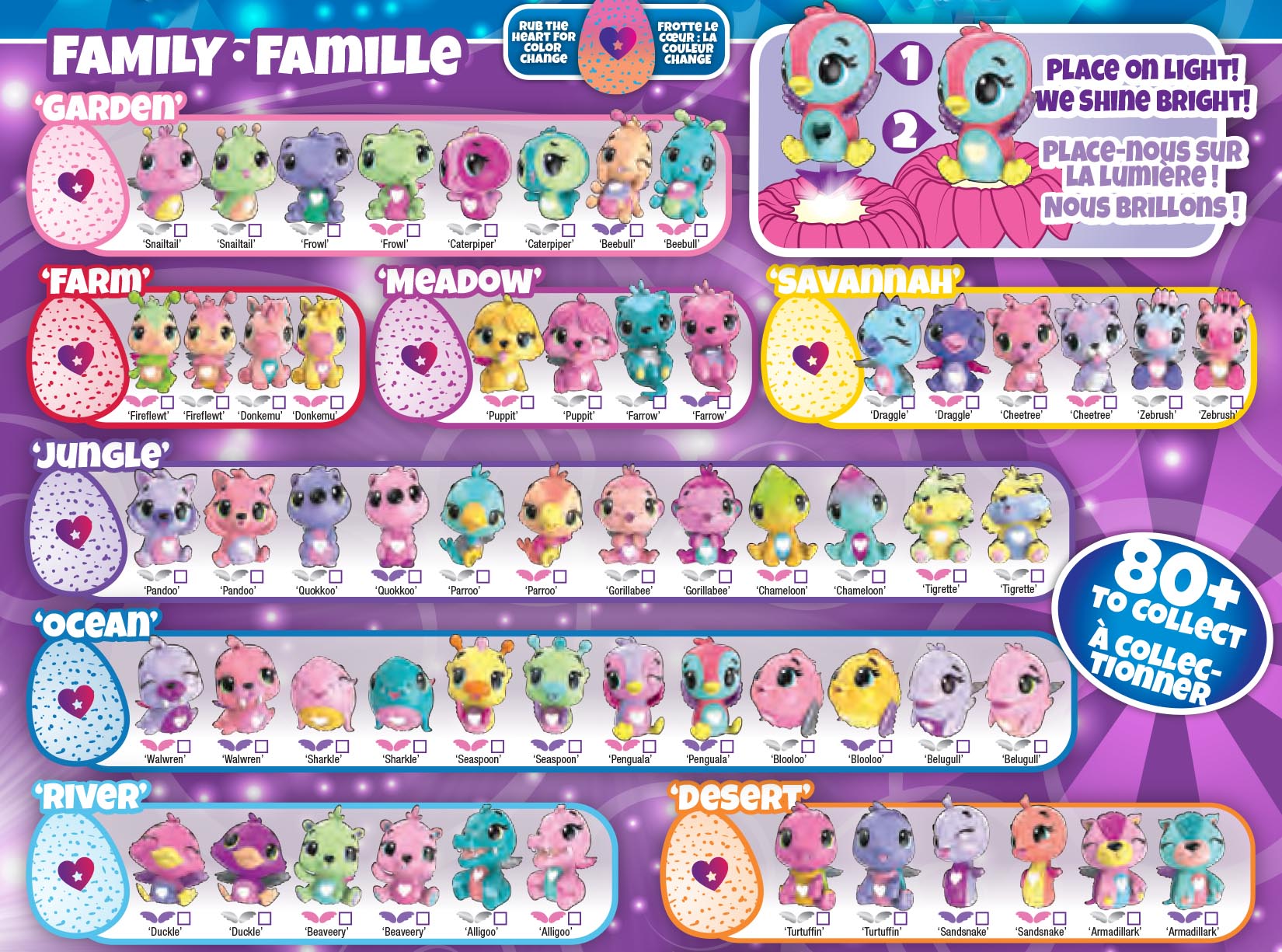 Hatchimals Colleggtibles Season 4 – List of Characters Family