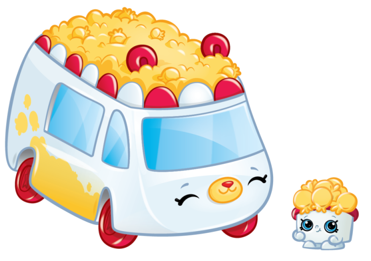 Shopkins Season 1 - Cutie Cars - Popcorn Moviegoer Fun Food Van