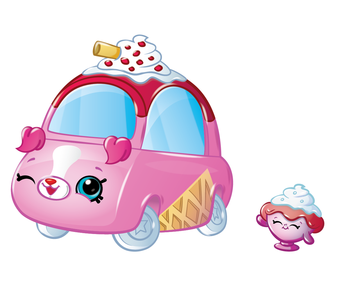 Shopkins Season 1 - Cutie Cars - Strawberry Scoupe Buggy Buddy
