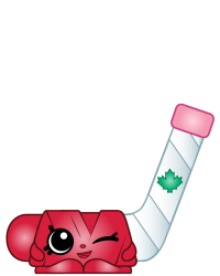 Rocky Hockey Stick #8-185 - Shopkins Season 8 - Canadian Cuties Team