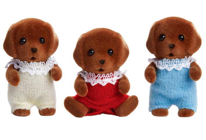 Calico Critters Chocolate Lab Triplets