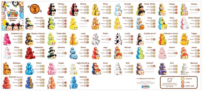 tsum tsum characters list