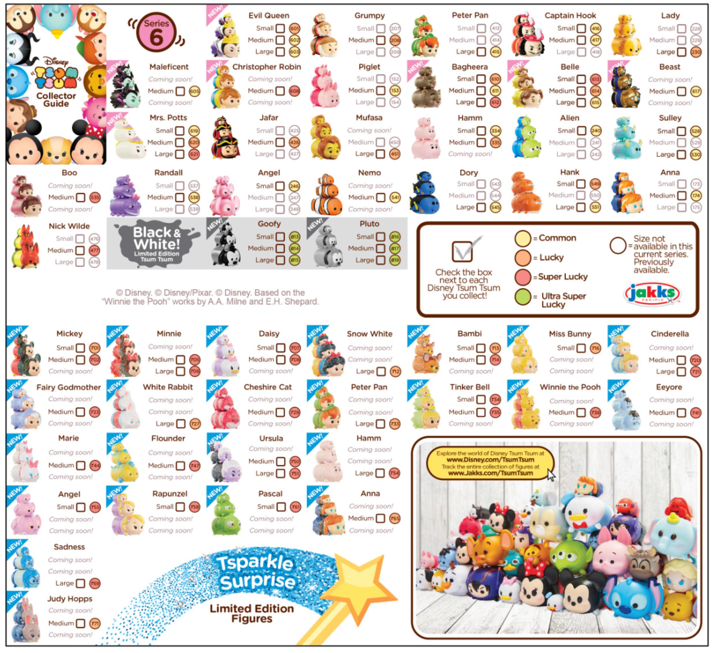 Tsum Tsum Series 6 Collector’s Guide List Checklist Kids Time