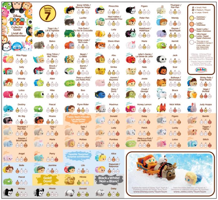 Tsum Tsum Series 7 Collector’s Guide List Checklist Kids Time