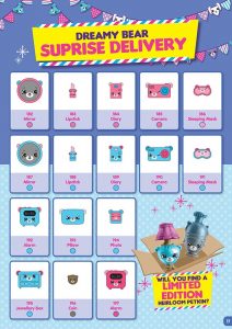 Shopkins Happy Places Season 2 - Dreamy Bear List / Checklist