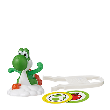 Details about   McDonald's Happy Meal Toy 2018 Super Mario Cap Thrower Running Yoshi Launcher 