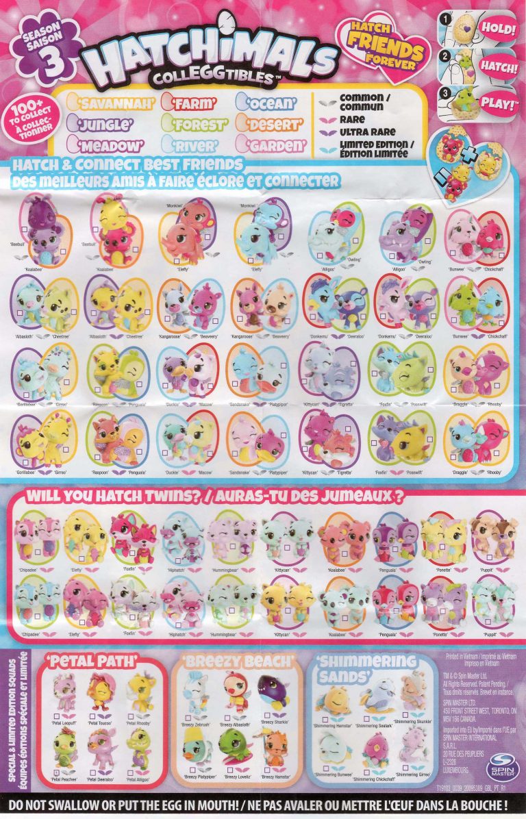 Hatchimals Colleggtibles Season 3 Checklist Llist – Kids Time