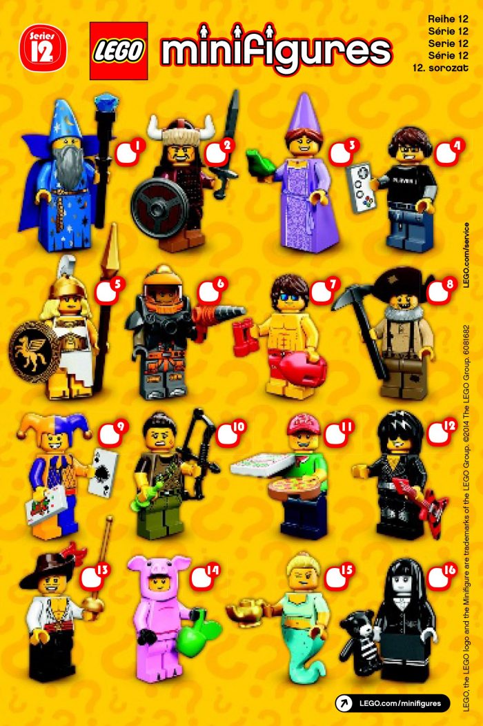 Lego Minifigures Series 12 Insert List Checklist – Kids Time