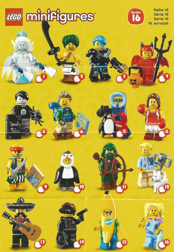 Lego Minifigures Series 16 Insert List Checklist – Kids Time