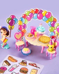 party-popteenies-series-1-Rainbow Unicorn Party Surprise Box Playset with Confetti toys