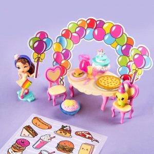 party-popteenies-series-1-Rainbow Unicorn Party Surprise Box Playset with Confetti toys