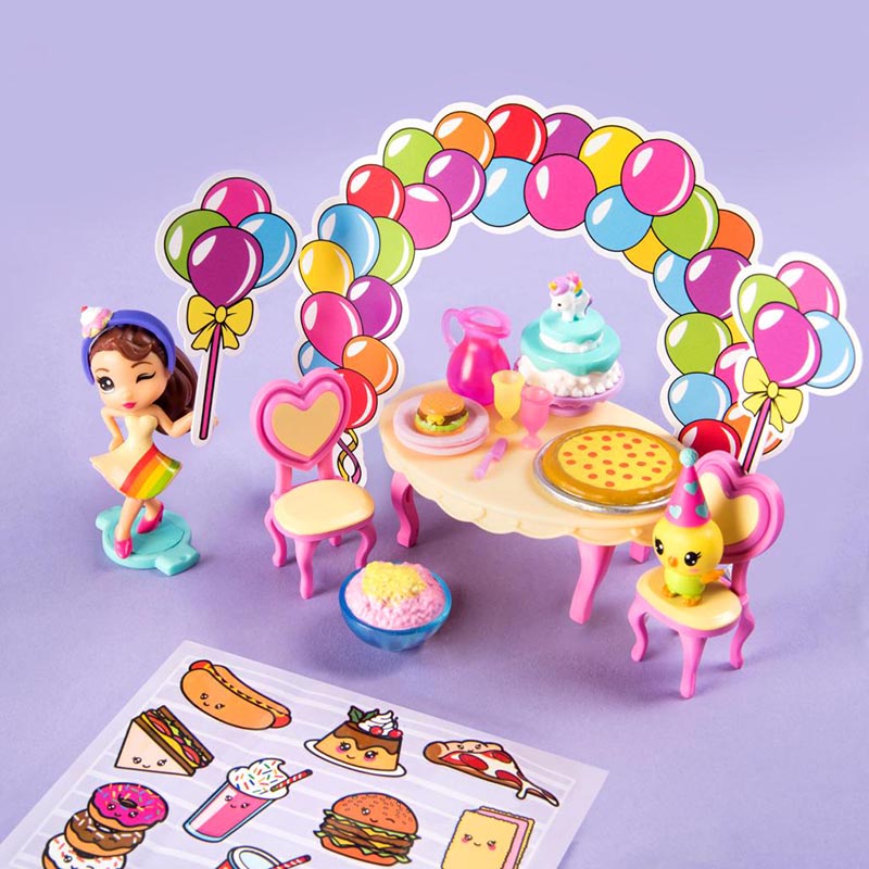 party popteenies party surprise box playset