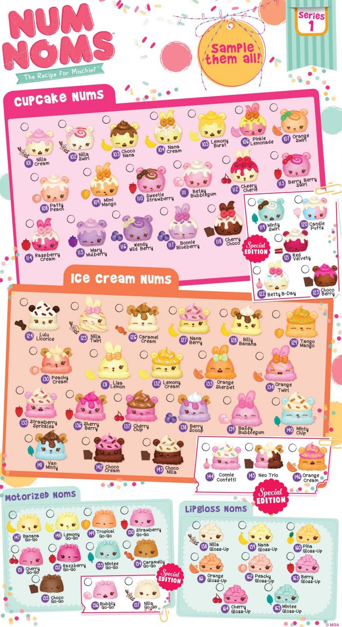 Num Noms Series 1 Collector Guide Checklist List 2 – Kids Time