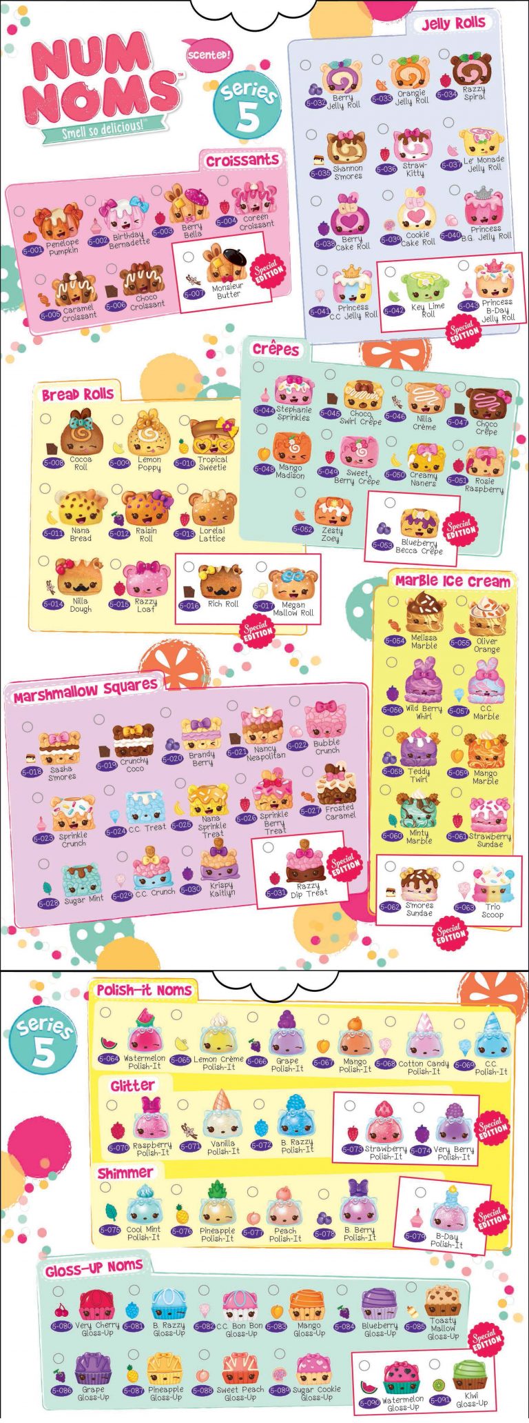 Num Noms Series 5 Collector Guide Checklist List – Kids Time