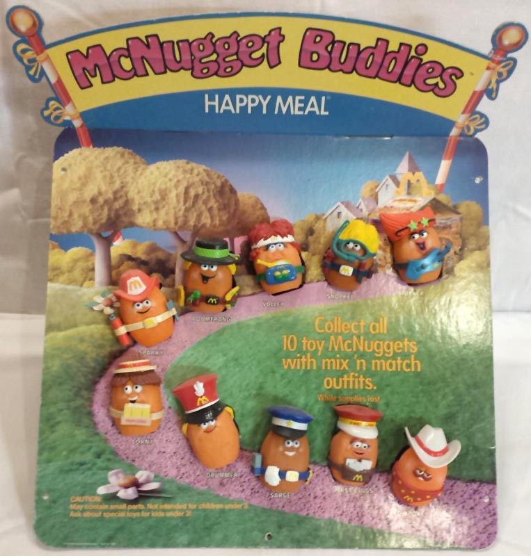McNugget Buddies Lot of 4 *MIP* w/o inserts 1988 McDonalds Cowpoke 