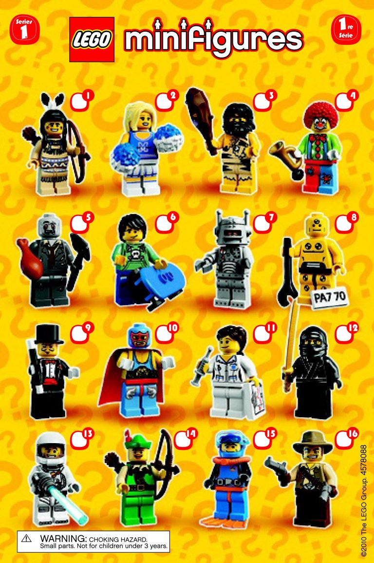 Lego Minifigures Series 1 Insert List Checklist – Kids Time