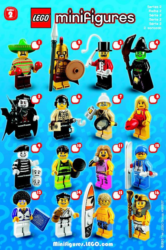 lego minifigures series checklist