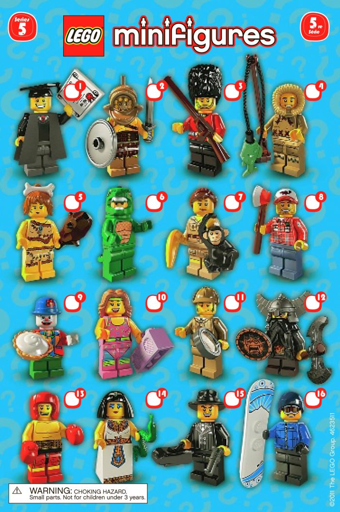 Lego Minifigures Series 5 Insert List Checklist – Kids Time