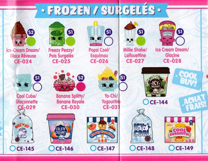 Shopkins Season 10 Mini Packs Frozen List Of Characters Checklist