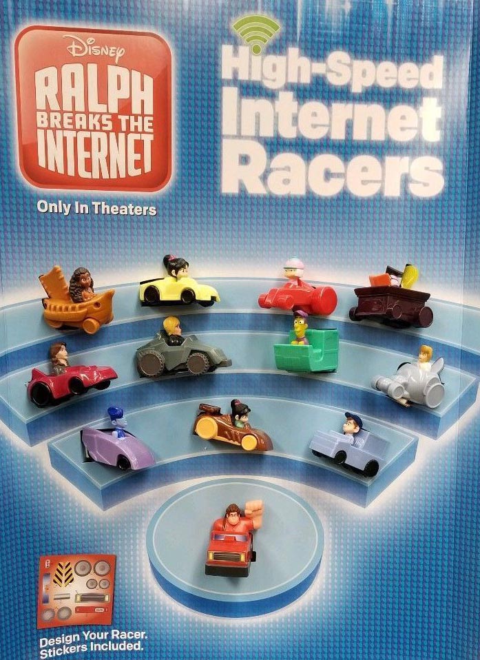 Wreck-it-Ralph Breaks the Internet  McDonalds 2018 Happy Meal Toy #6 Moana Racer 