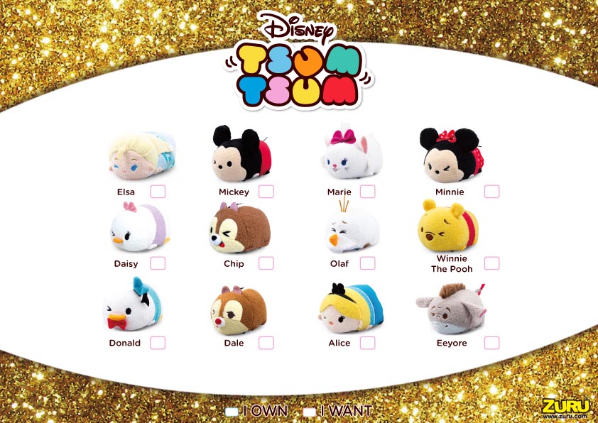 tsum tsum plush list